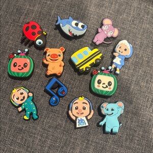 Cocomelon crocs shoes sandal charms jibbitz (12 total) - brand new